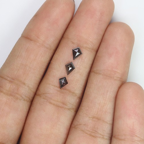 0.56 CT Natural Loose Kite Shape Diamond 5.30 MM Salt And Pepper Diamond LQ2883 - Picture 3 of 8