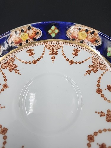 Antique Royal Albert Imari 6355 Tea Cup & Saucer Set Trio Handpainted - Picture 11 of 11