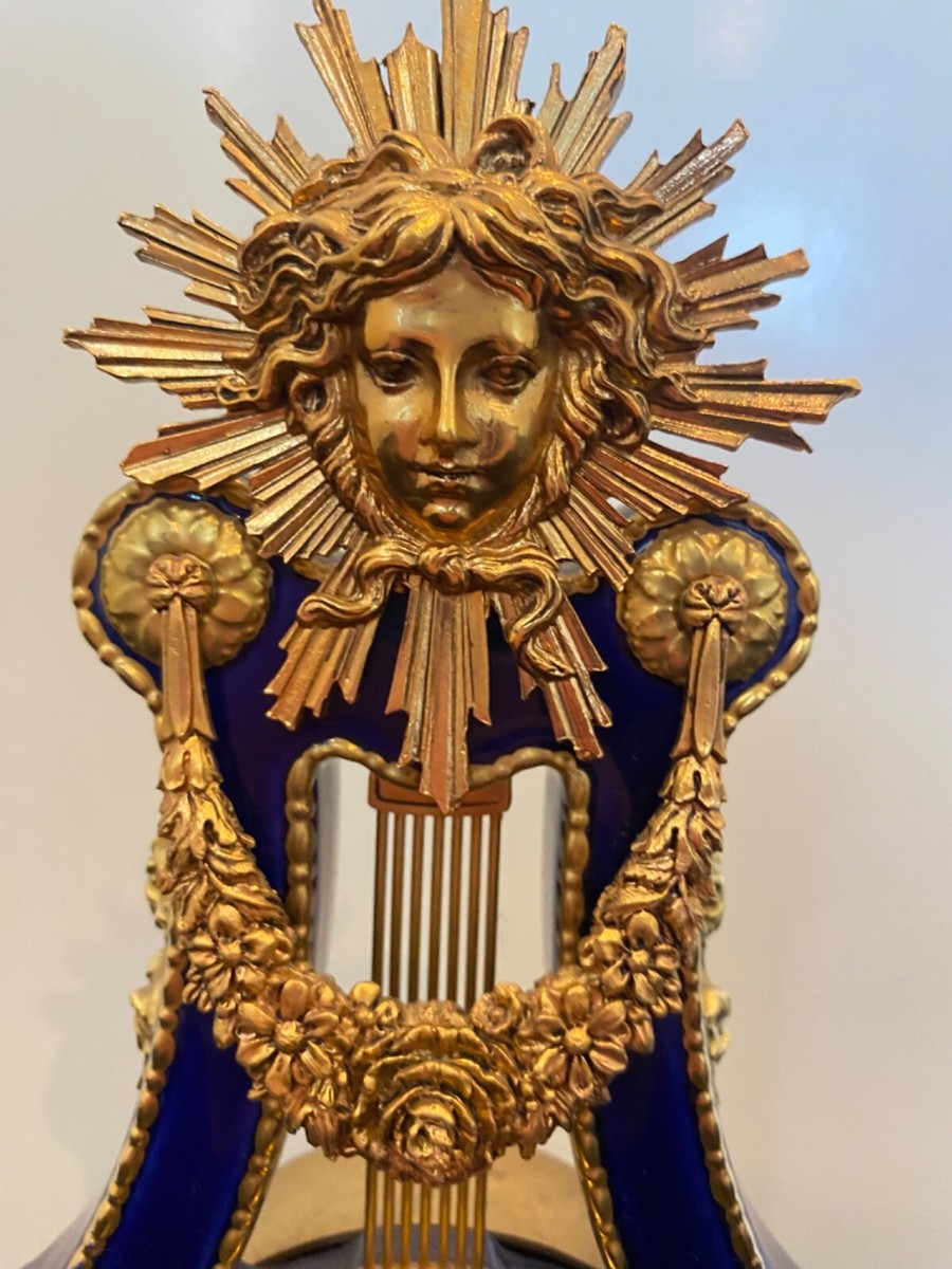 Marie Antoinette Clock - V&A Museum - Cobalt Blue Porcelain, Gold