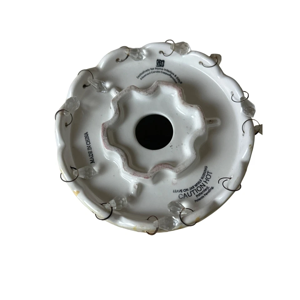 Interior del hogar cuentas amarillas aubrey vela sombra adorno margaritas flores 2497 Foto 4 de 4