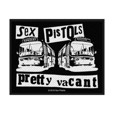 SEX PISTOLS PRETTY VACANT WOVEN SEW ON PATCH OFFICIALLY LICENSED