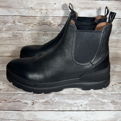 Botas Chelsea Polo Ralph Lauren Oslo para hombre negras para hombre talla 13D ¡NUEVAS! - Imagen 7 de 10