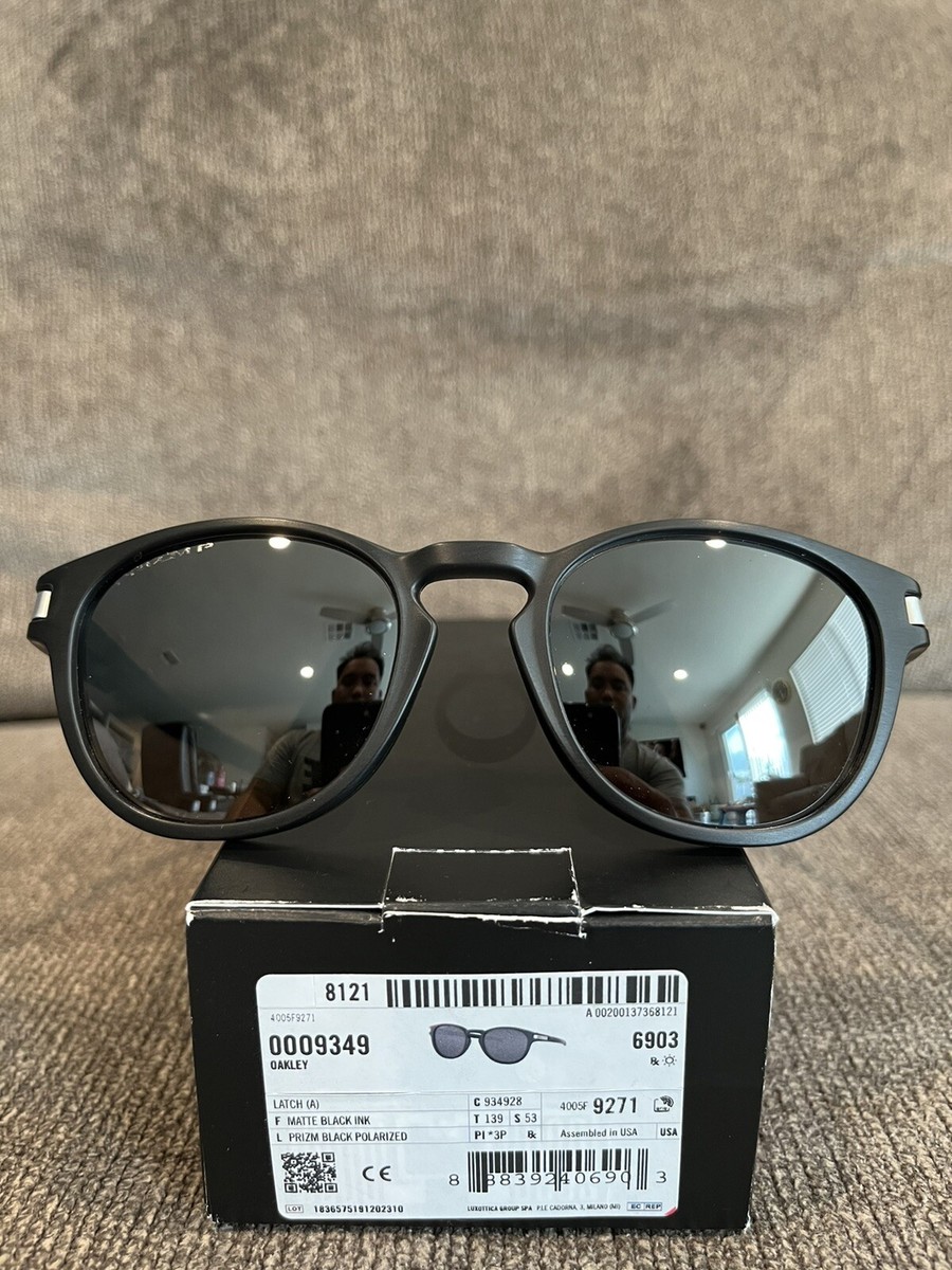 New Oakley Latch OO9349-2853 Matte Black Ink Prizm Black Polarized 