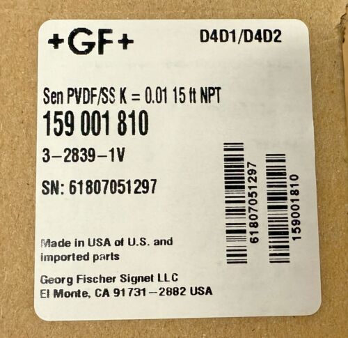 +GF+ Signet 159 001 810 George Fischer Conductivity Resistivity Sensor 3-2839-1V - Picture 3 of 4