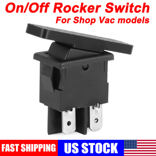 US For Shop Vac On/Off Rocker Switch Replacement Under Push Buttons W ...