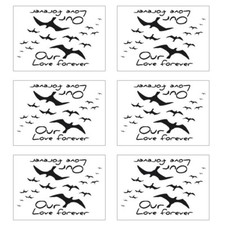 6 Sheets Birds Love Temporary Tattoo Temporary Tattoos Body Tattoo Sticker