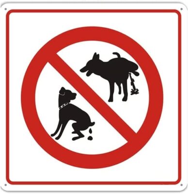 Cartelli Divieto Toilette Per Cani - 5 Pezzi 300x150mm In PVC Per Giardini E Parchi - Foto 12