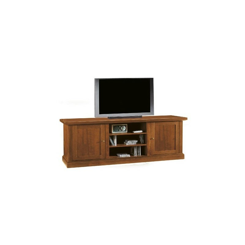 Puerta TV Móvil Televisor Arte Pobre Clásico Sala de Estar Cocina Nogal Oscuro