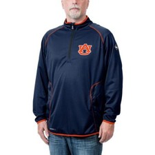 Men's Auburn University Tigers 1/4 Zip Pullover Jacket Thermatec Q-Zip Pullover