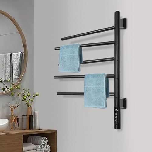 Scaldasalviette Elettrico Riscaldato, Scaldasalviette da Parete in Acciaio Inox - Foto 20 di 21