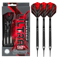 Harrows Supergrip Ultra 90% Tungsten Soft Tip Darts - Choose from 18g 21g or 22g