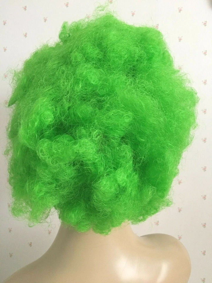 NWT Afro KANEKALON WIG COSPLAY PARTY CARNIVAL COSTUME Green - Image 2 of 3