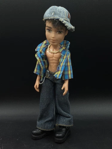2002 Bratz Boyz Cameron Doll MGA Y2K Redressed With Shoes Dark Hair