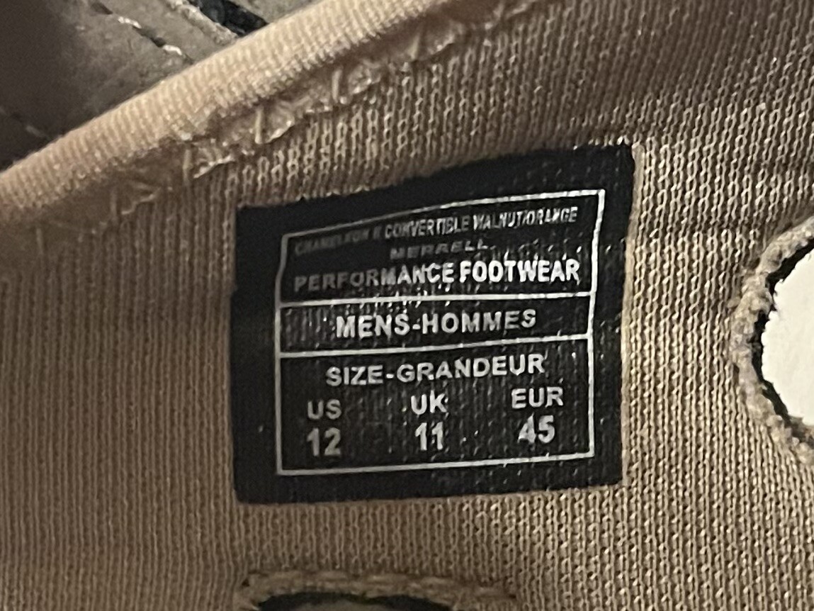 Sandali outdoor Merrell Chameleon 2 II convertibili da uomo taglia 12 arancione noce