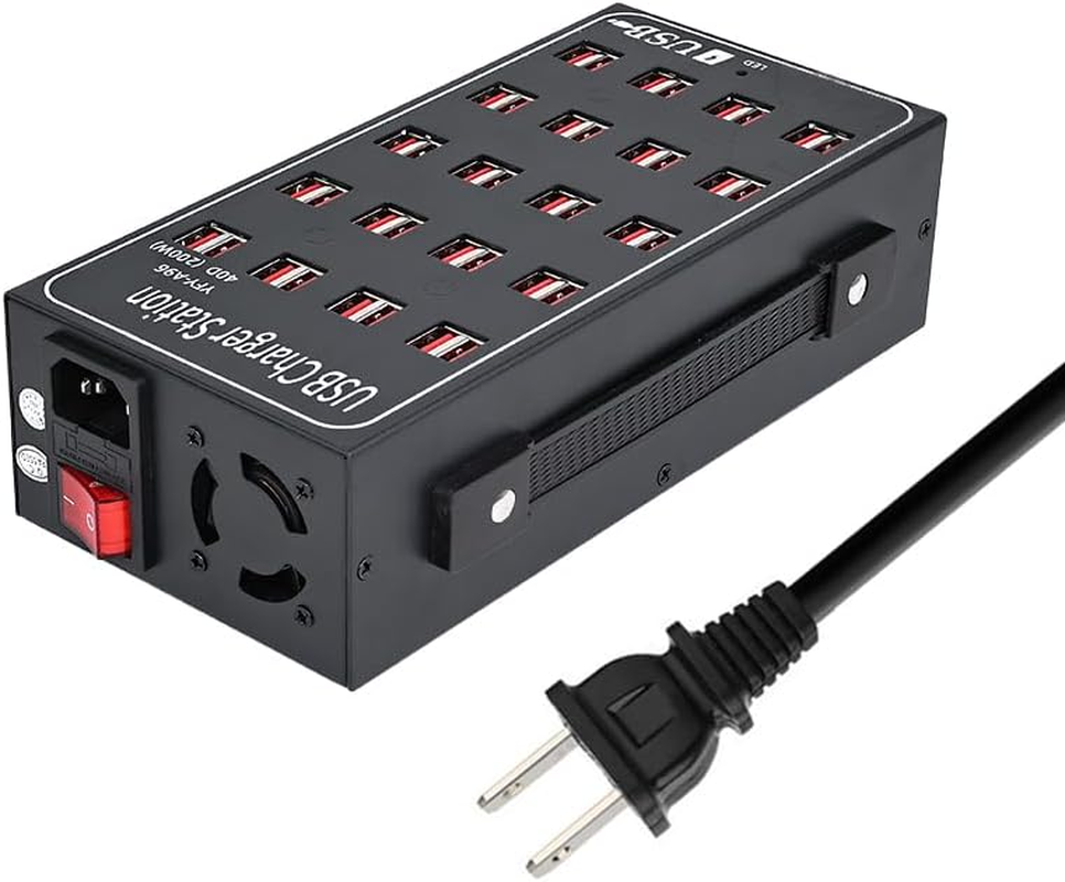 40-in-1 Multi-Port USB Charging Station with Iron Shell for iPhone 13 & More