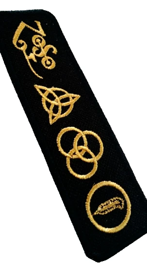 LED ZEPPELIN Patch Zoso Led Zeppelin IV Four Symbols Runes Embroidered Iron/sew - Image 2 of 4