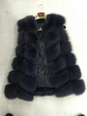 100% Echt Pelz Fuchs Fell Weste Luxus Coat Moderne Jacke