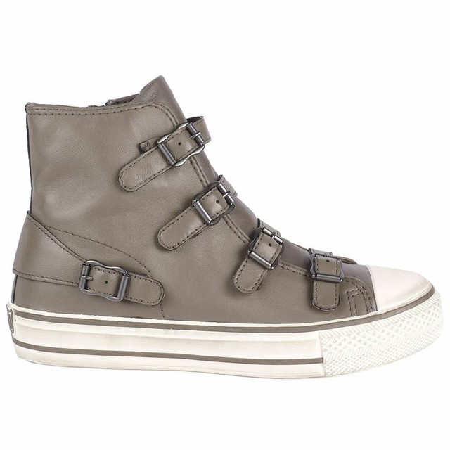 womens leather high top trainers
