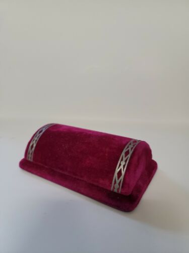 1940s Vtg  Bulova Pink purple velvet Watch Case box only - 第 1/4 張圖片
