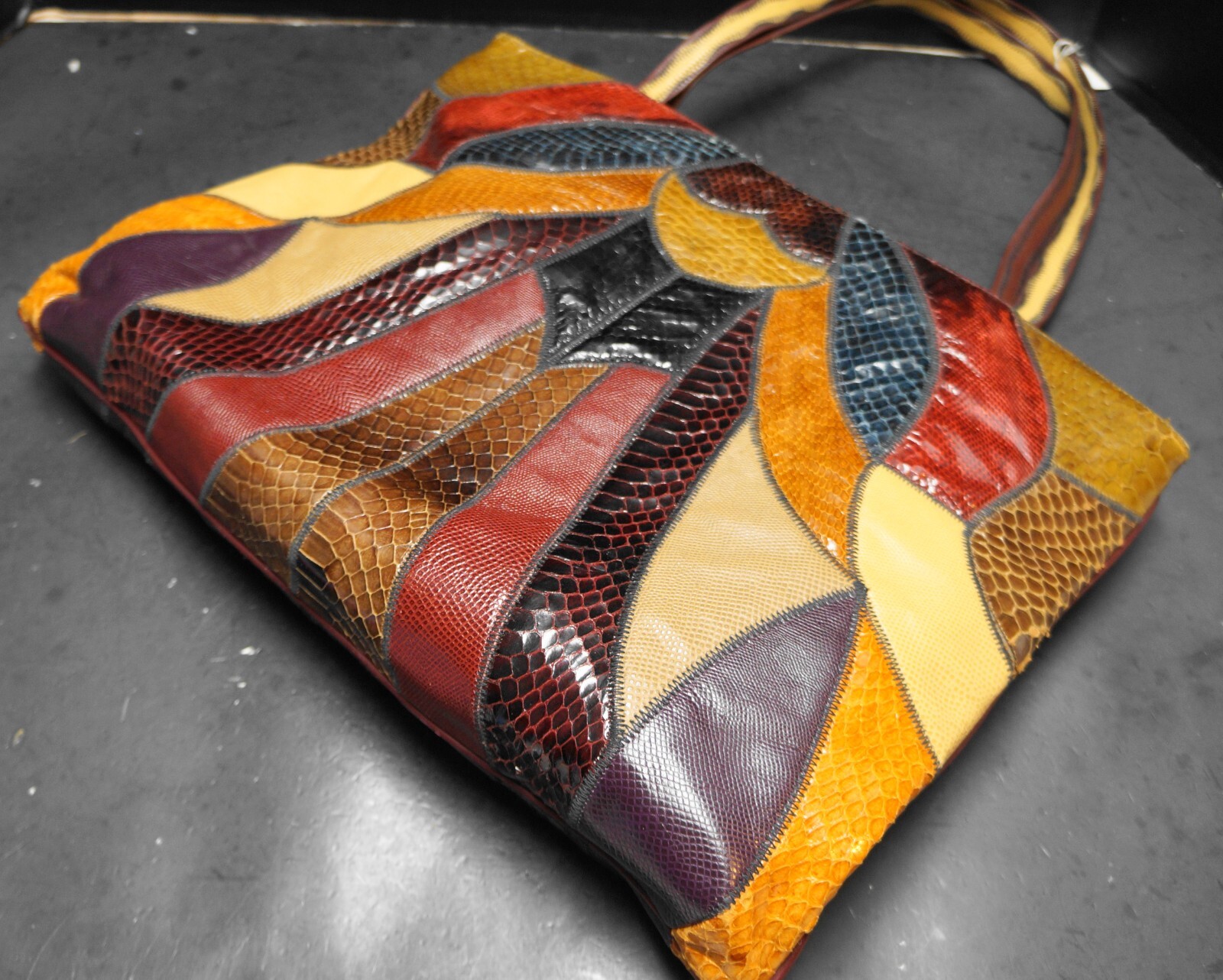 Original by Caprice Snakeskin Patchwork Tote Bag … - image 7