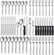48 Pcs Silverware Set for 8 Stainless Steel Flatware Cutlery Utensil Kitchen New