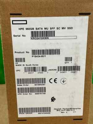 NEW P18434-B21 P18478-001 HPE 960GB SATA 6G 2.5'' MU SSD Gen10 Solid State Drive