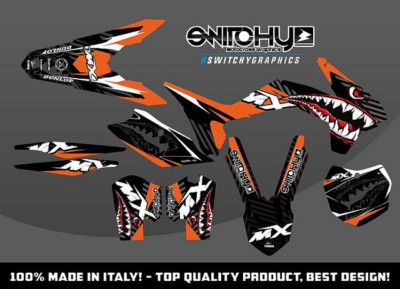 Grafik Dekor Aufkleber Spitfire Black für Motorrad SX 250 2015 2016 Decals