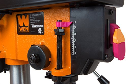 2.3-Amp 8-Inch 5-Speed Cast Iron Benchtop Drill Press Keyed Chuck Power Tools