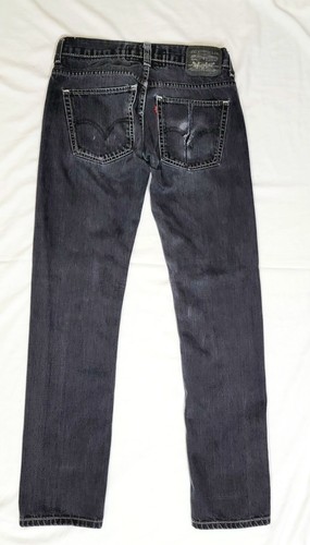 Mens Levis 511 Skinny Fit Jeans Size 31x32 Black Distressed Back Pocket Denim - Picture 2 of 18