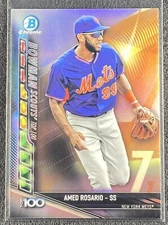 2017 Bowman Chrome Amed Rosario Scout's Top 100 #BTP-7 New York Mets