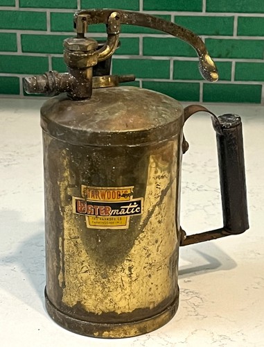 Vintage Harwood's Watermatic Large Brass Plant Watering Garden Bug Sprayer