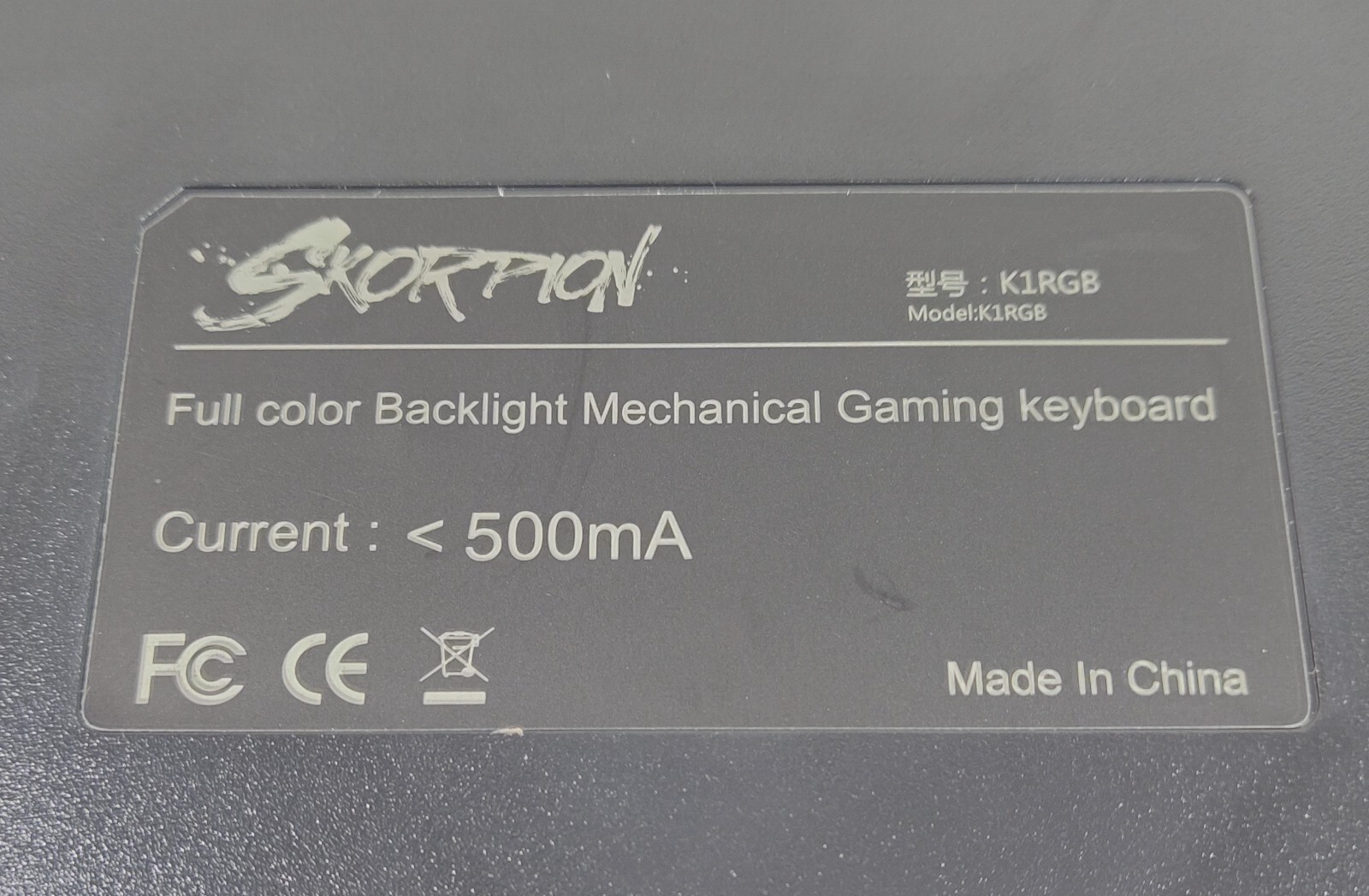 CyberPowerPC Skorpion K1 Mechanical USB Gaming Keyboard LED Backlit Loud Clicks