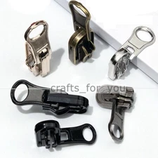 No.3/5/8 Metal Zip Puller Replacement Part Reversible/Double Side Zipper Repair