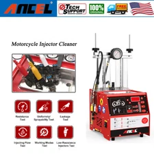 ANCEL AJ400M 4-Cylinder Motorcyccle Fuel Injector Ultrasonic Cleaner and Tester