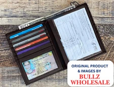 Men's Genuine Leather Bifold Wallet Hipster Credit Card ID Holder RFID Blocking