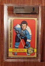1972 O-Pee-Chee #174 Bryan Hextall Penguins Vintage Hockey Card BVG 9 Mint Pop 1