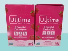 ULTIMA REPLENISHER DAILY ELECTROLYTES DRINK MIX RASPBERRY 20 STICKPACKS - 2PCS