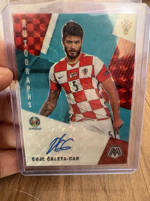 Duje Caleta-Car Panini Mosaic Croatia UEFA Card 2/3 Auto AM-DCC