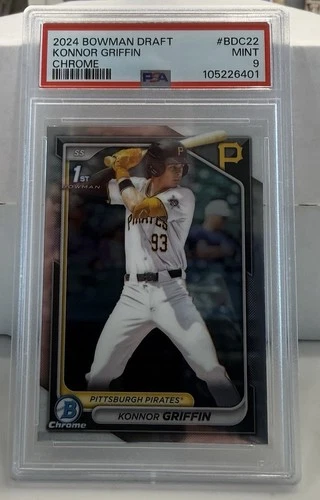 2024 Bowman Draft Chrome 1st Konnor Griffin #BDC-22 PSA 9 Pirates MINT