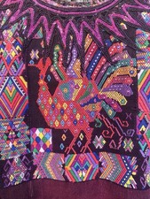 Mexican Huipil Peasant Top, Vintage, Handwoven From Small Village In Guatemala