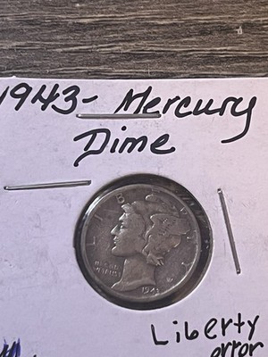 Error Coin 1943 Mercury Dime  Liberty  Grease Error See Pics!  