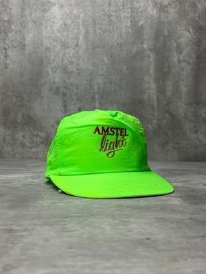 Vintage 90s Amstel Light Beer Promo Embroidered Spellout Snapback Hat OSFA