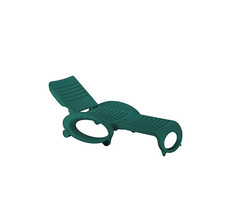 Lettino pieghevole impilabile sdraio poltrona polipropilene Esterni Verde 180 cm