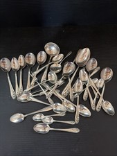 34 STERLING SILVER Spoons + GORHAM LILY OF THE VALLEY 934g Scrap Or Keep