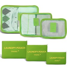 6 Set Packing Cubes for Travel Luggage Packing Bags Reusable Suitcase Organizer