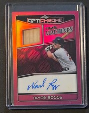 2025 Leaf OptiChrome Wade Boggs TIME MACHINES Game Used Patch AUTO 1/1