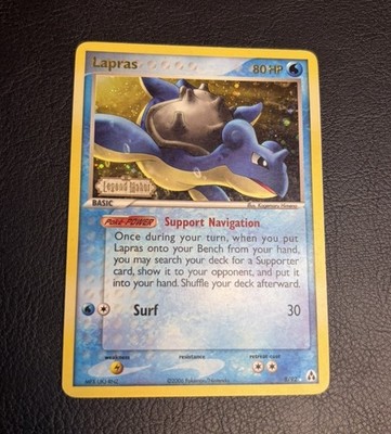 Pokemon Card Lapras LP Legend Maker Holo Reverse Holo Rare 8/92