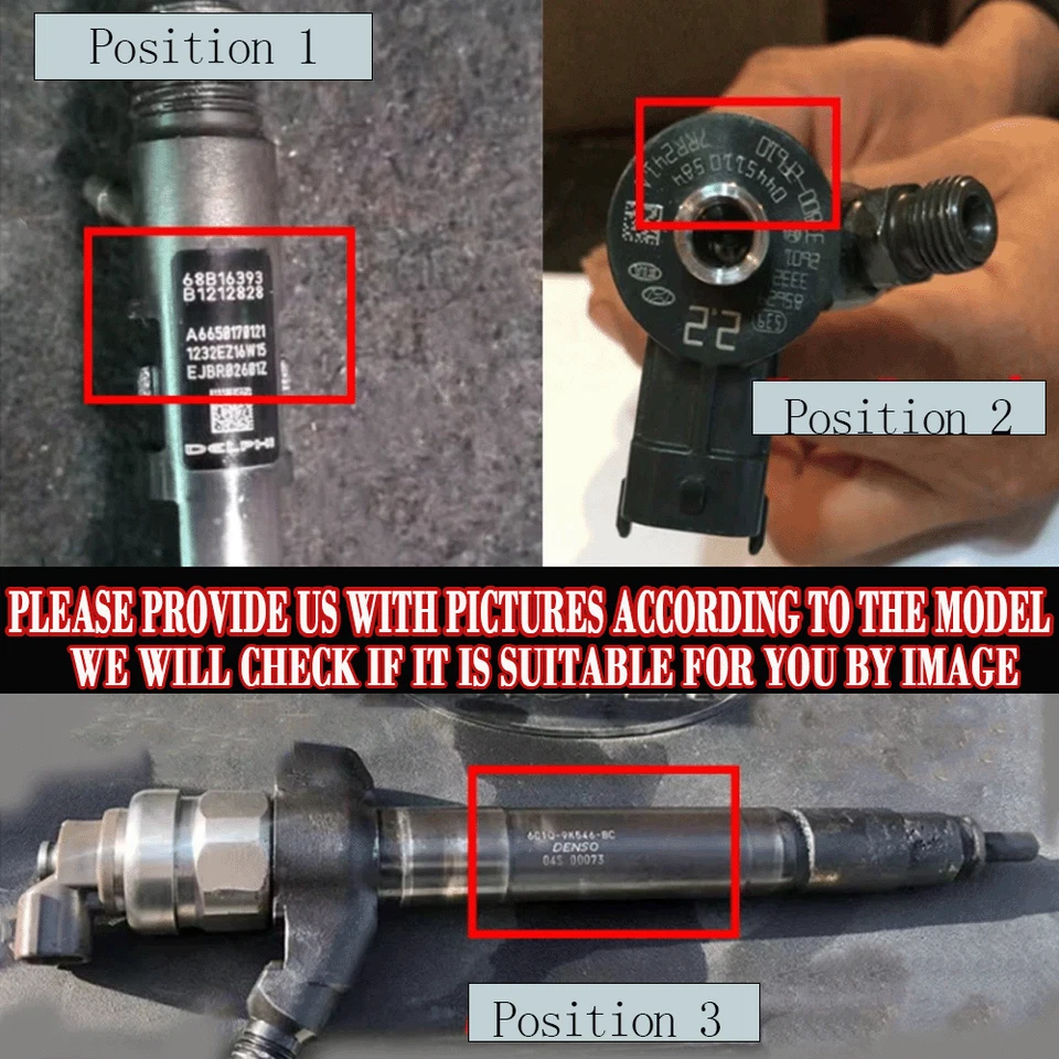 4PCS For Denso Isuzu NPR NPR-HD 4HK1 5.2L Diesel Fuel Injector 095000-5471 — 第 3/4 张图片