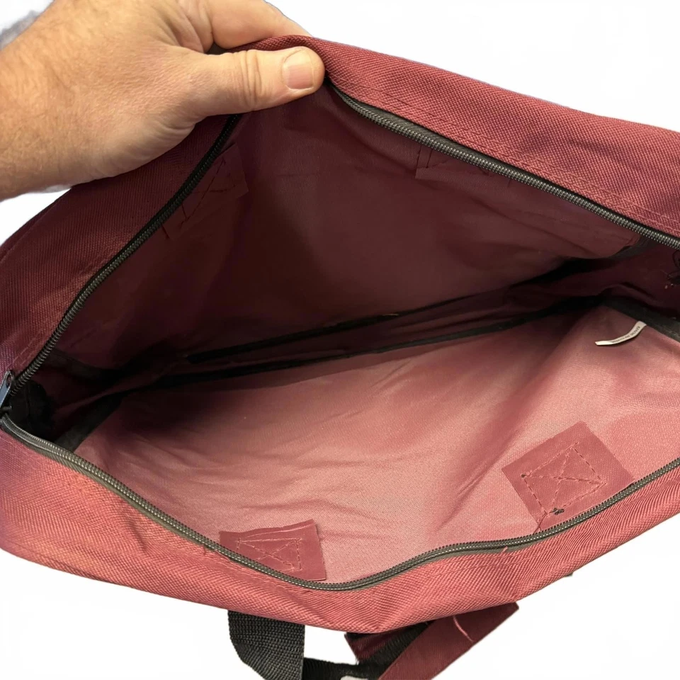 Vtg 80's-90's Maroon I'm Appreciated Messenger Bag Free Fast Shipping - Image 4 of 4