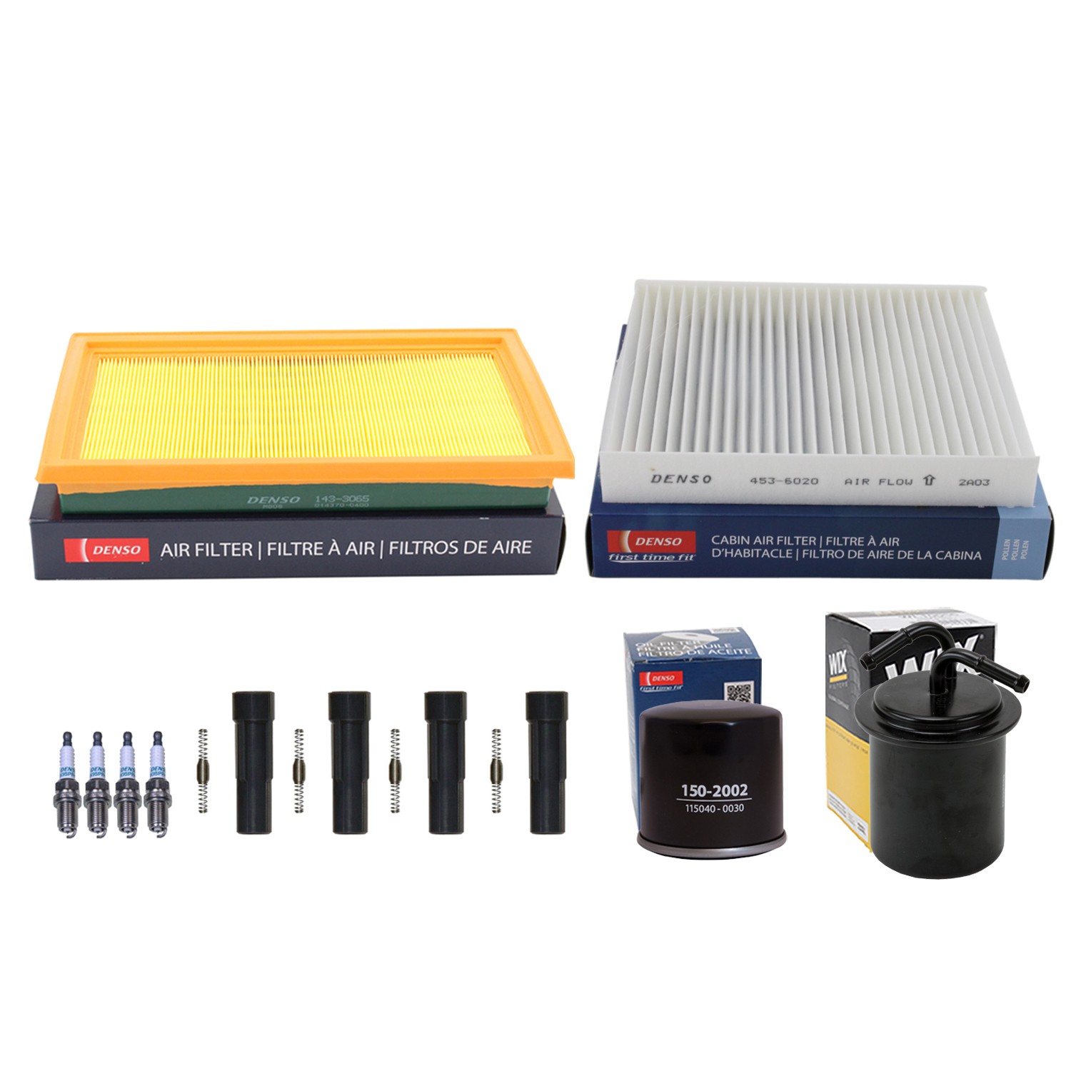 Denso Tune Up Kit 4 Spark Plugs  Boots Kit for 9-2X 2.5i 2.5L H4 AWD EJ253 2006